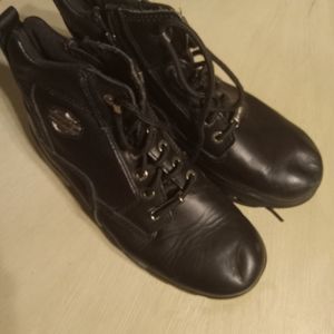 Harley Davidson Mens Black Leather Boots Size 9.5
